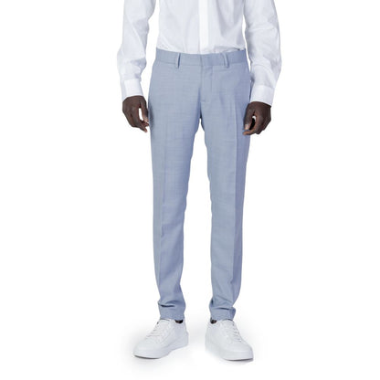 Blue Polyester Pant