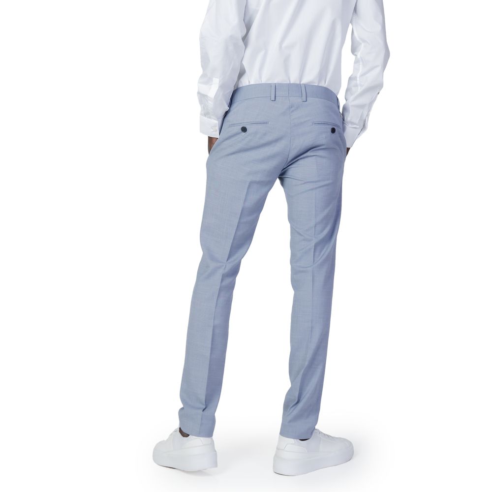 Blue Polyester Pant