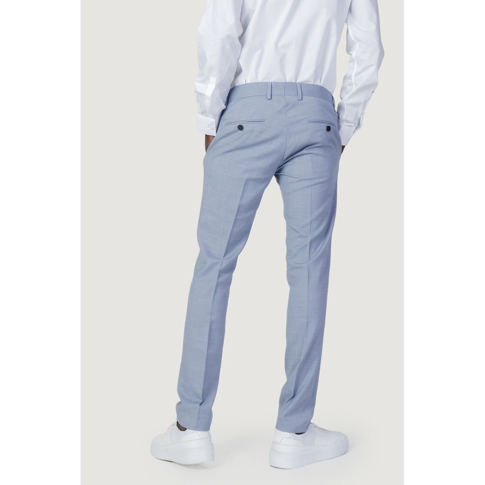 Blue Polyester Pant