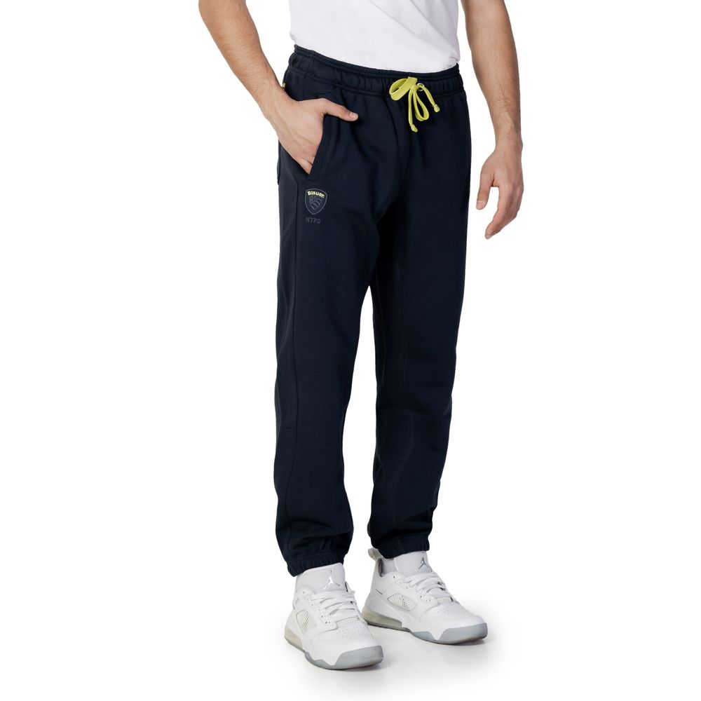 Blue Cotton Joggers (Workout Pants)