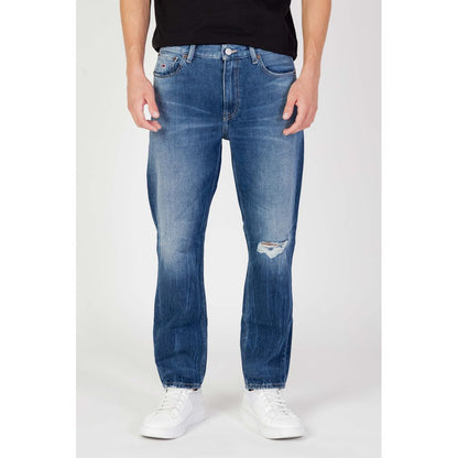 Blue Cotton Slim Fit Jeans