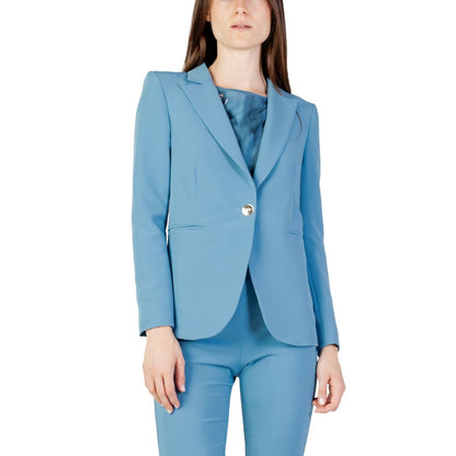 Turquoise Polyester Blazer