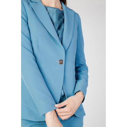 Turquoise Polyester Blazer