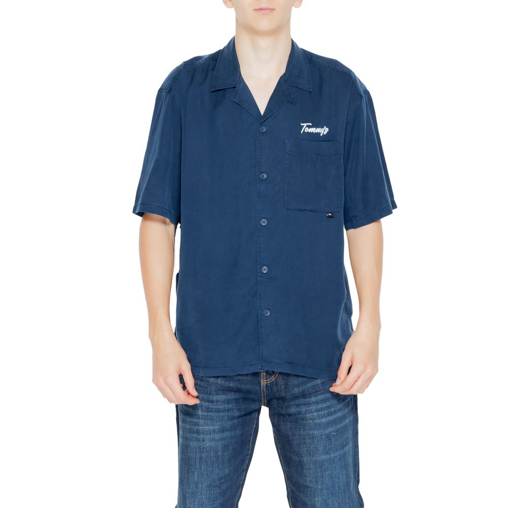 Blue Lyocell Shortsleeve Shirt