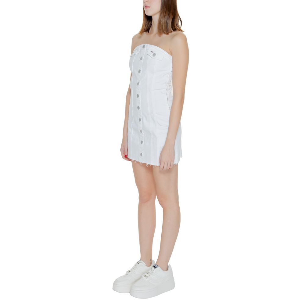 White Recycled Cotton Short Dress