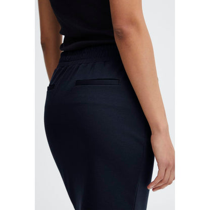 Blue Polyester Mini Skirt