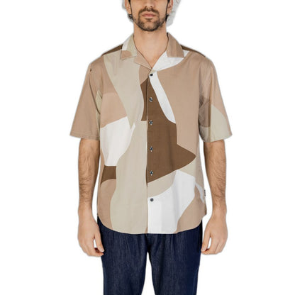 Brown Cotton Shortsleeve Shirt
