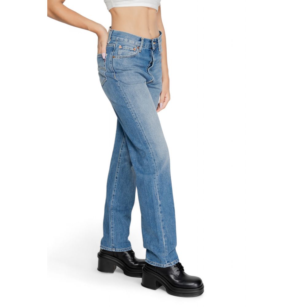 Blue Cotton Mom Jeans