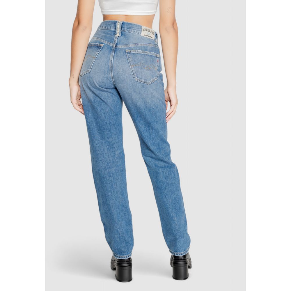Blue Cotton Mom Jeans