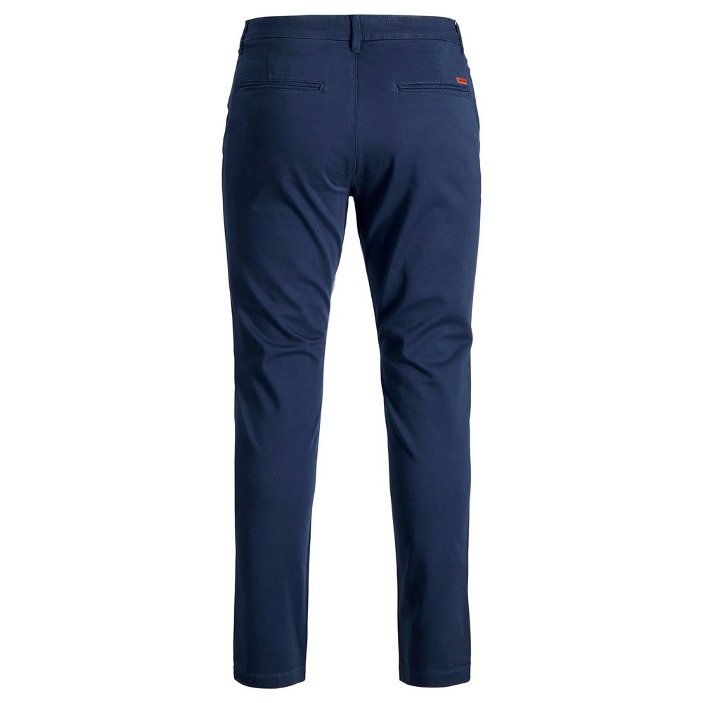 Blue Cotton Skinny Pants