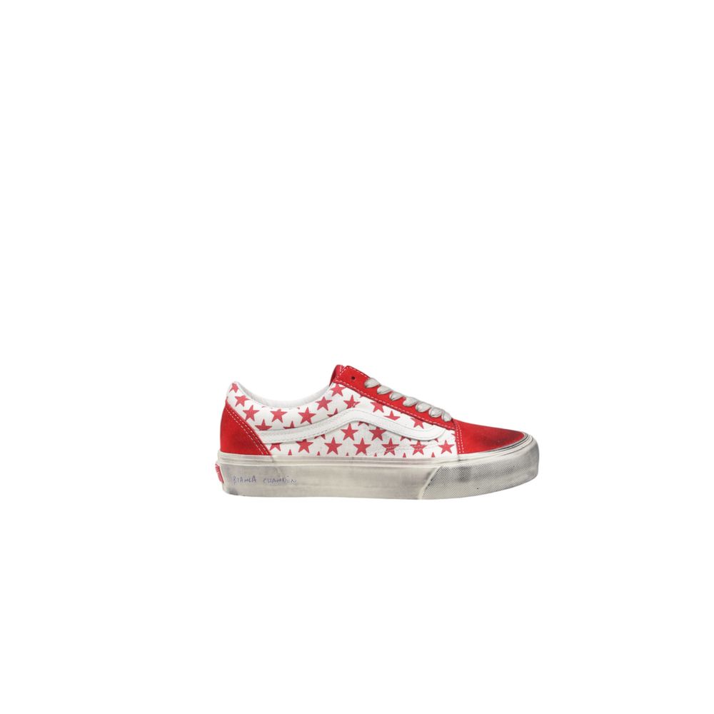 Red Suede Leather Low Top Sneakers
