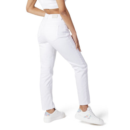 White Cotton Mom Jeans