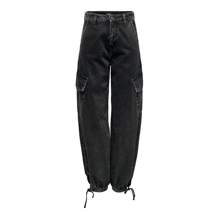Black Cotton Boyfriend Jeans