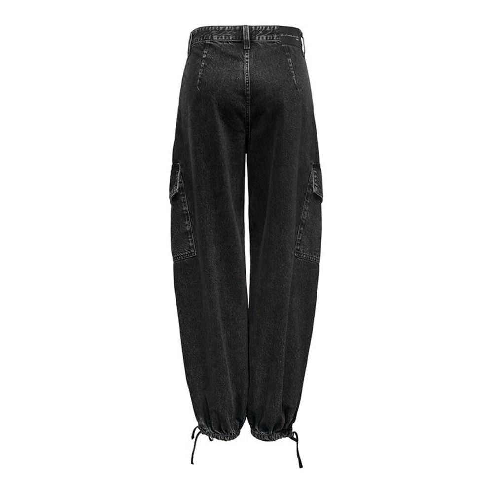 Black Cotton Boyfriend Jeans