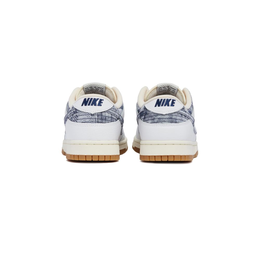 Blue Leather Low Top Sneakers