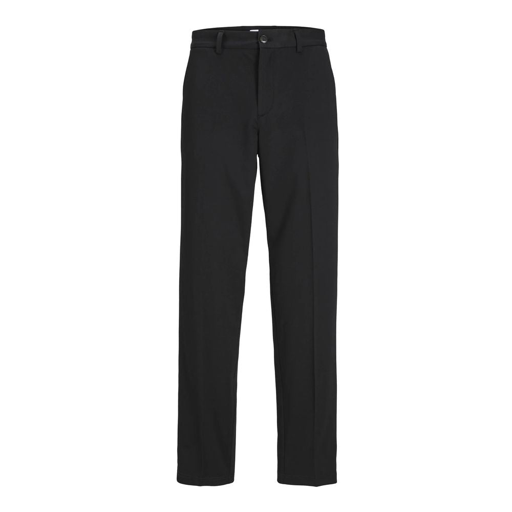 Black Recycled Polyester Casual Pants