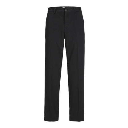Black Recycled Polyester Casual Pants