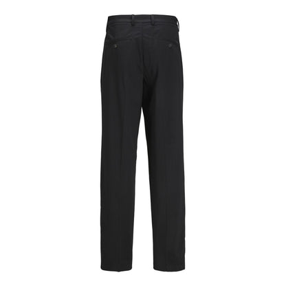 Black Recycled Polyester Casual Pants