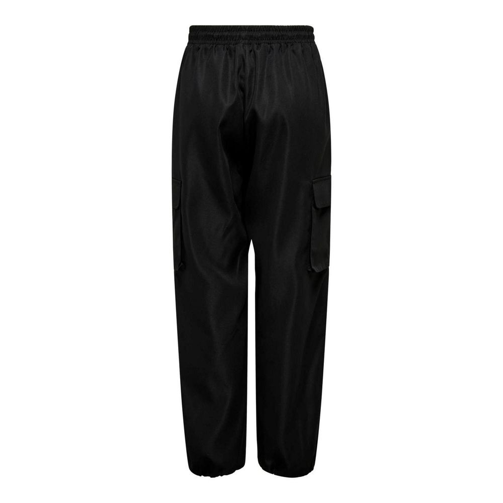 Black Cotton Cargo Pants