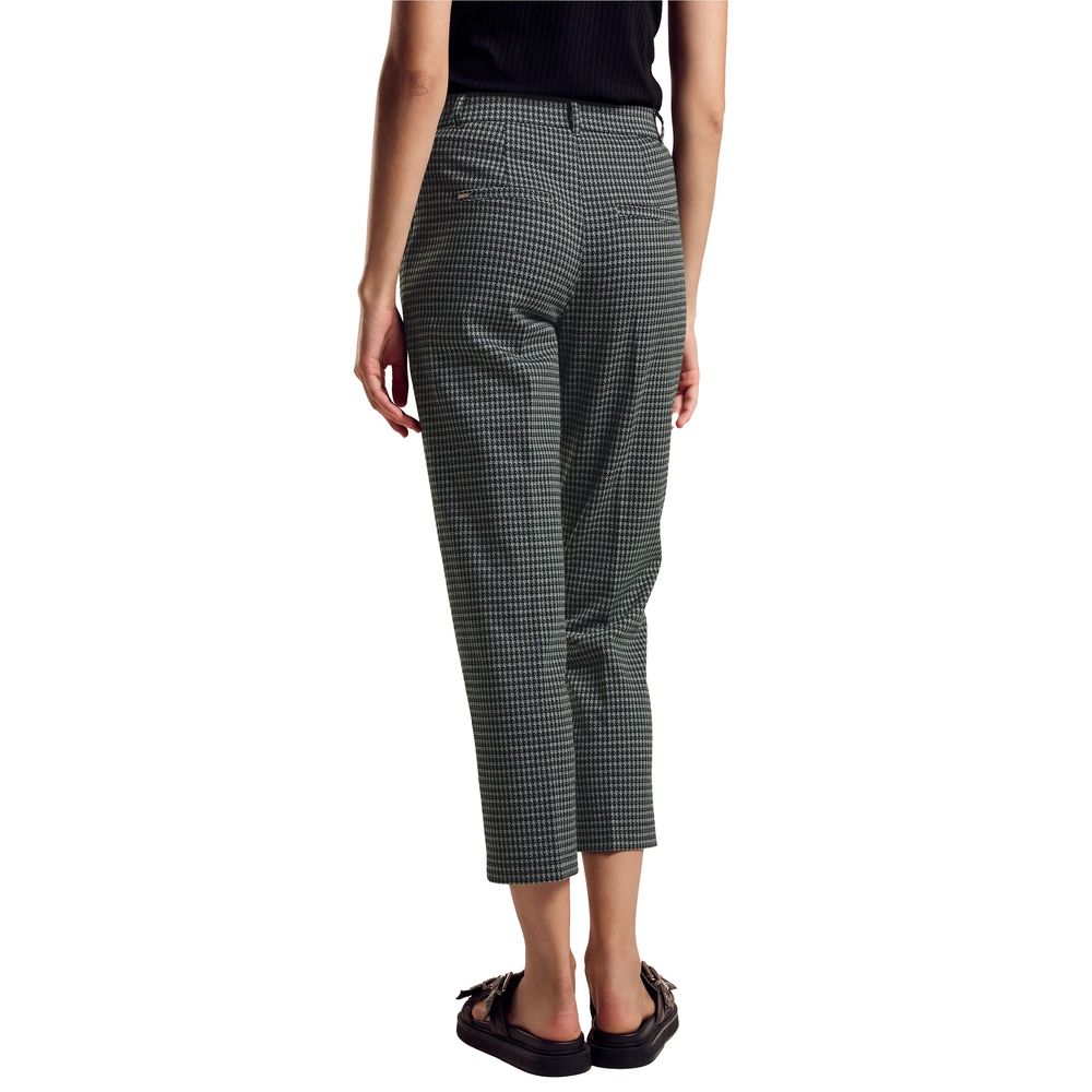 Green Polyester Chino Pants