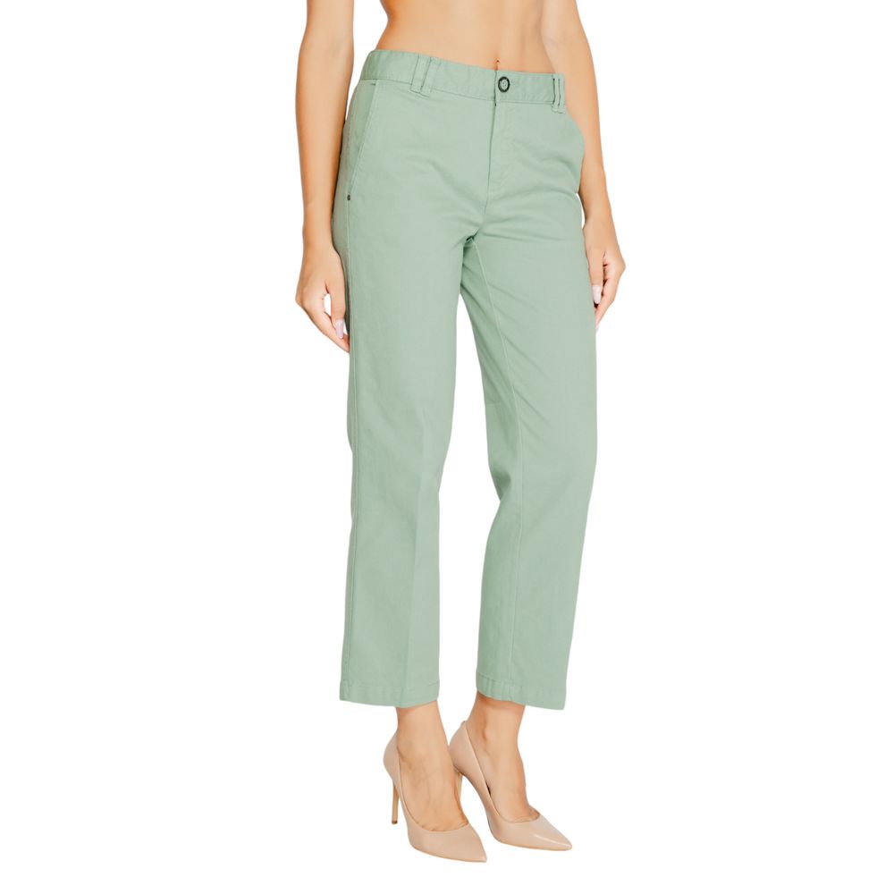 Turquoise Cotton Chino Pants