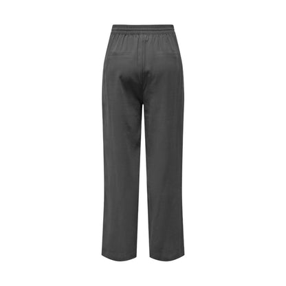 Gray Viscose Casual Pants