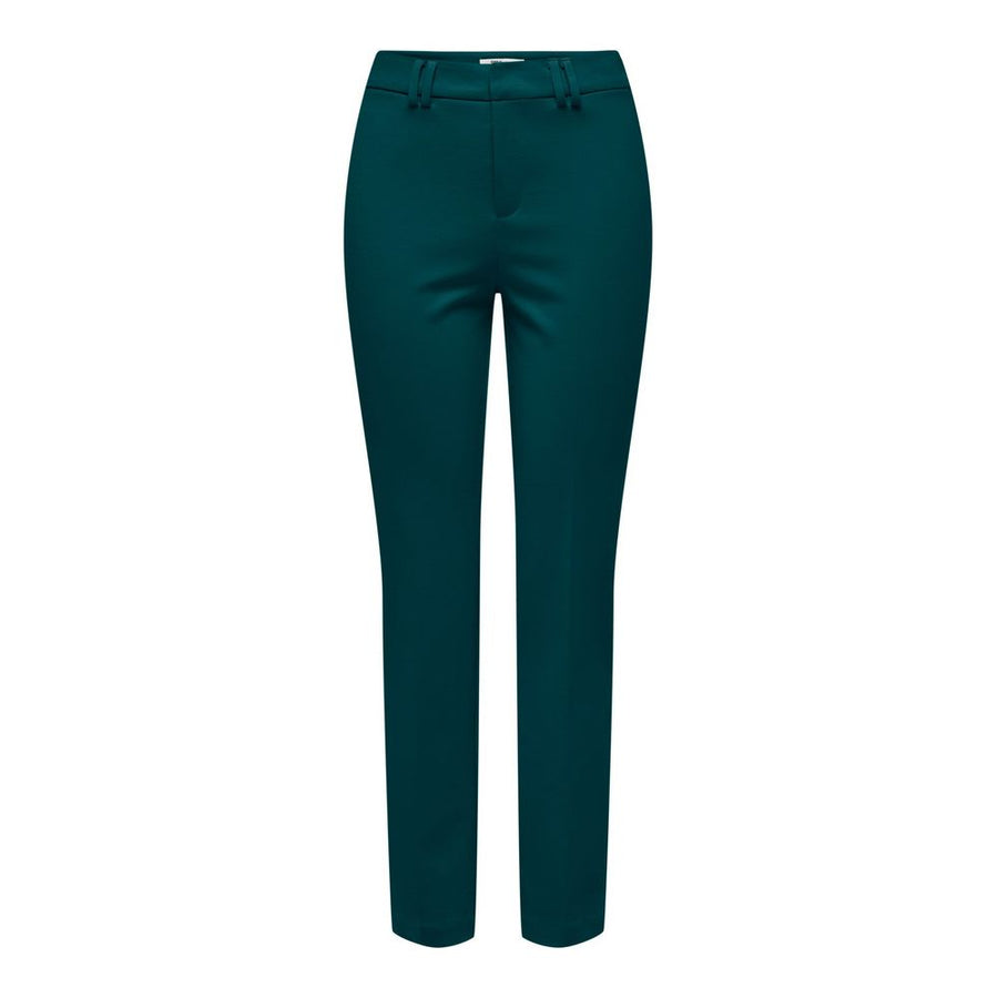 Green Polyester Casual Pants