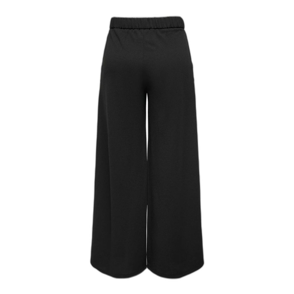 Black Recycled Polyester Casual Pants
