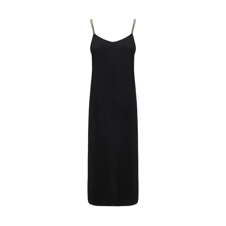 Black Polyester Casual Dress
