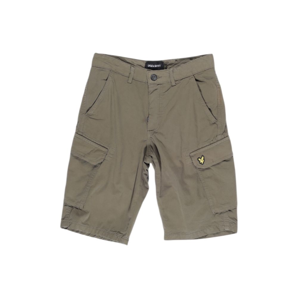 Green Cotton Bermuda Shorts