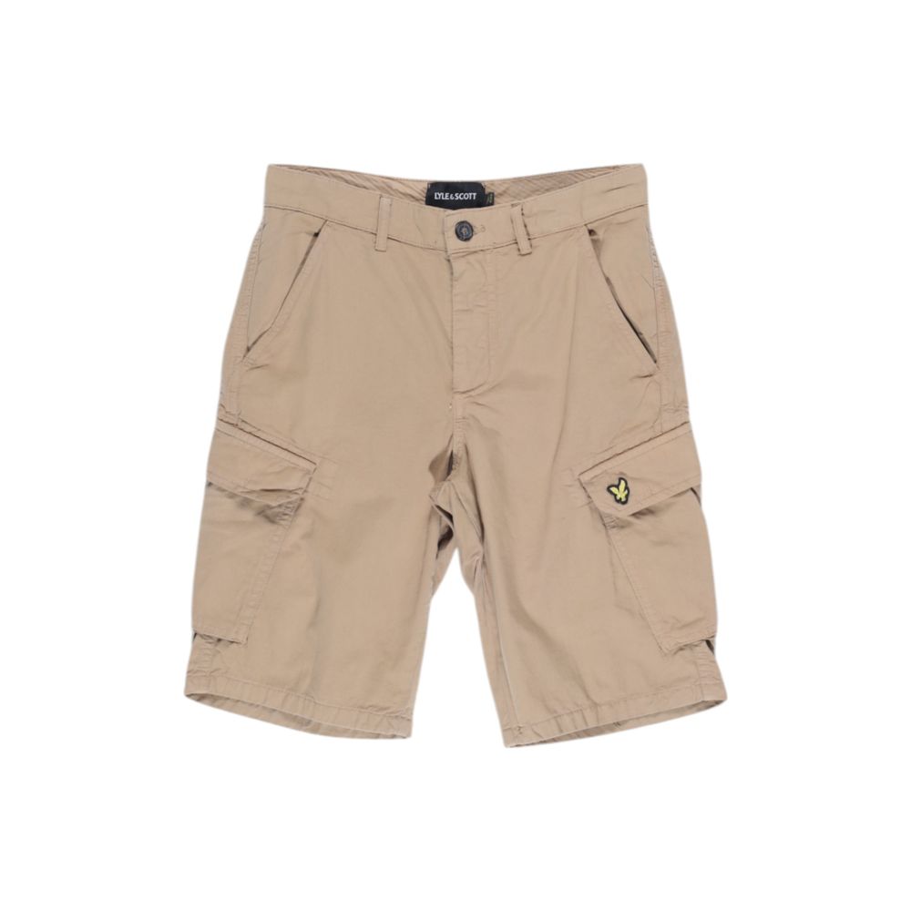 Beige Cotton Bermuda Shorts