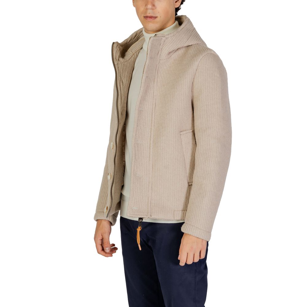Beige Polyester Jackets & Coat