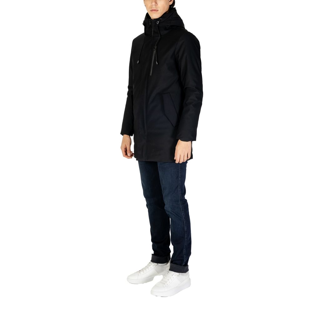 Black Nylon Jackets & Coat