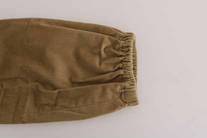 Beige Cotton Corduroys Pants