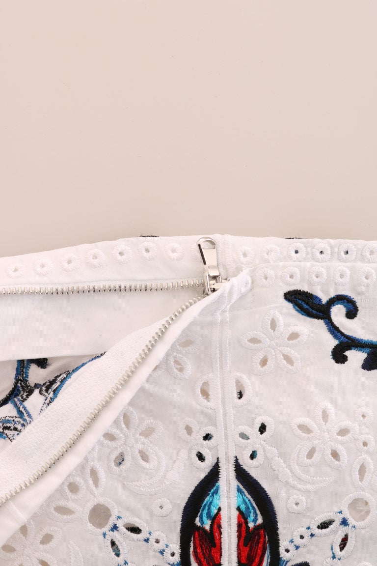 Mulicolor Majolica Cutout Capri Pants