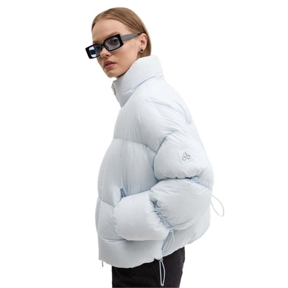 Light Blue Nylon Women Jacket