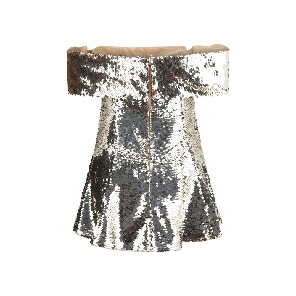 Gold Polyester Cocktail Dress