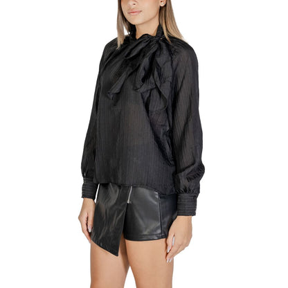 Black Polyester Blouse
