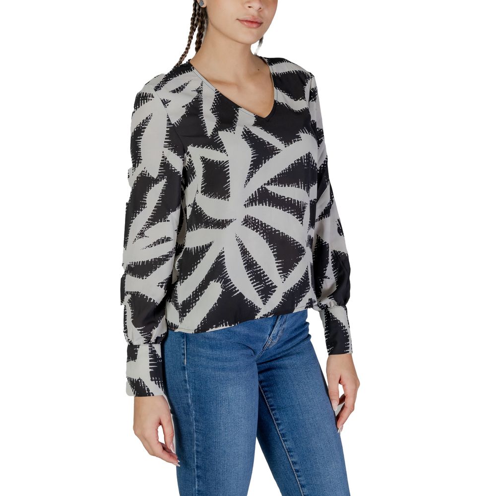 Black Recycled Polyester Blouse