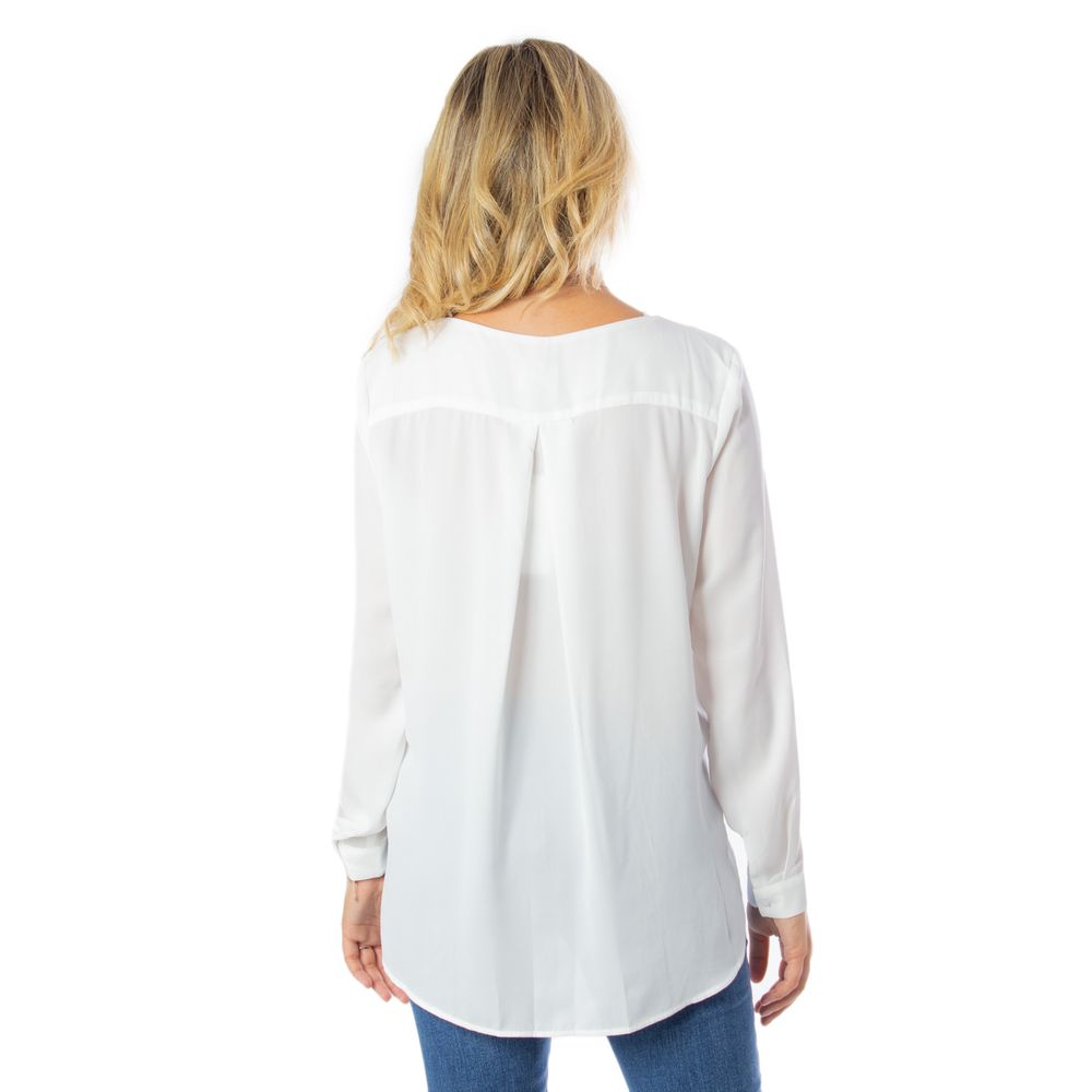 Cream Polyester Blouse