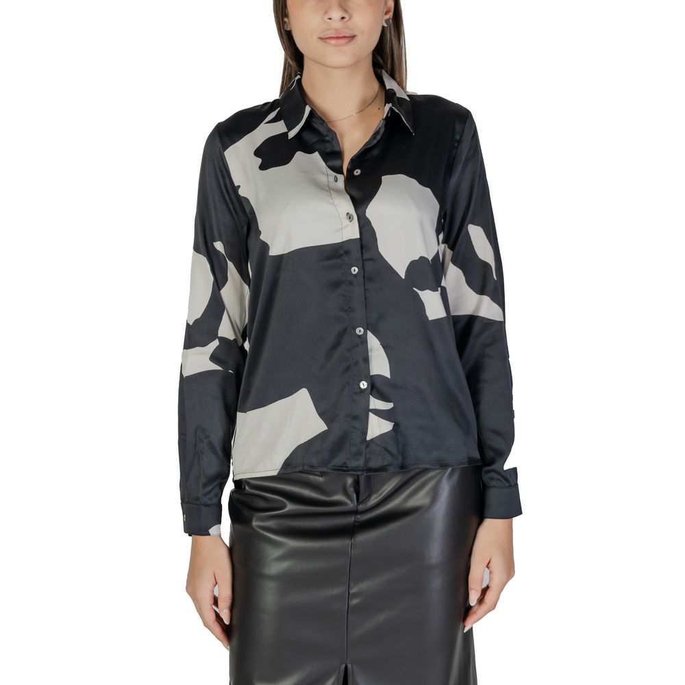Black Recycled Polyester Blouse