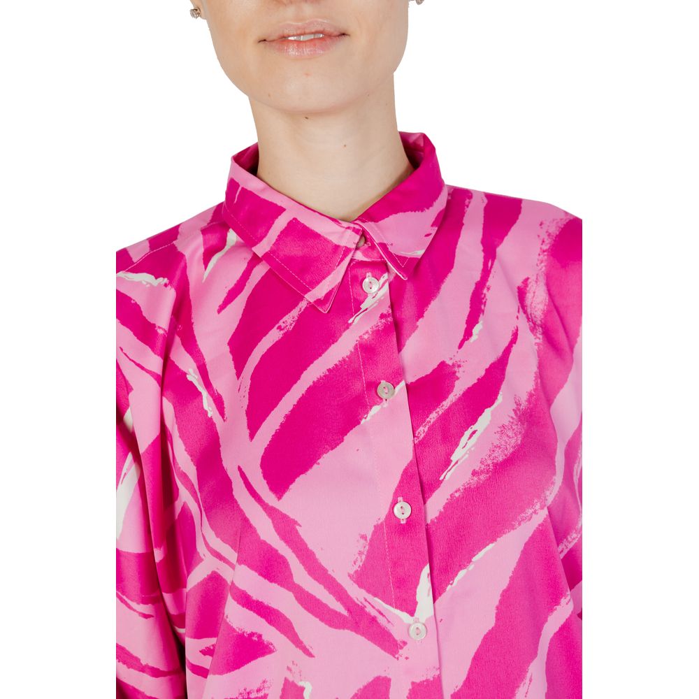 Pink Polyester Blouse