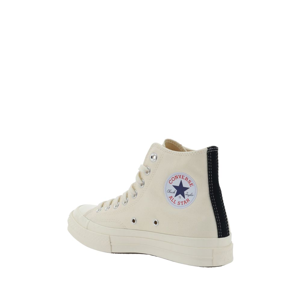 White Rubber High Top Sneakers
