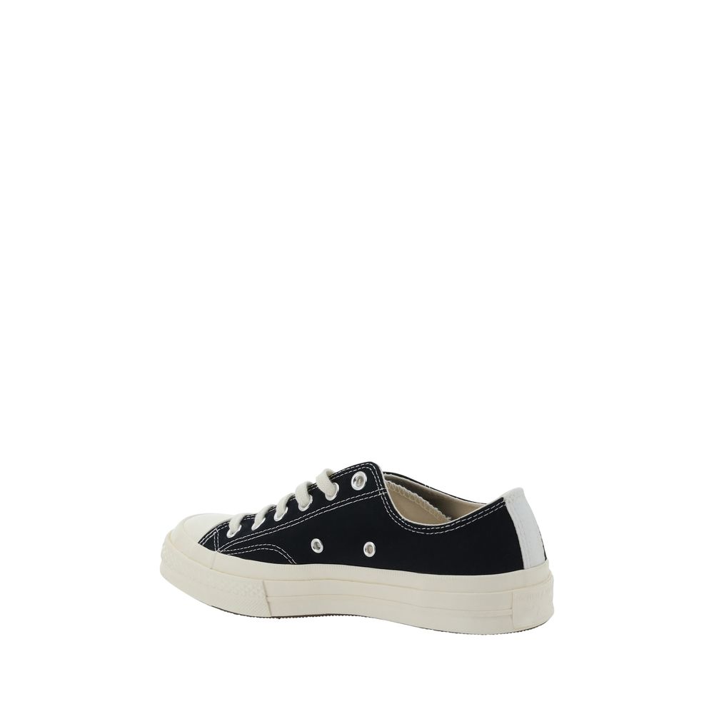 Black Rubber Low Top Sneakers