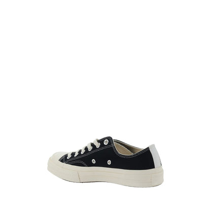 Black Rubber Low Top Sneakers