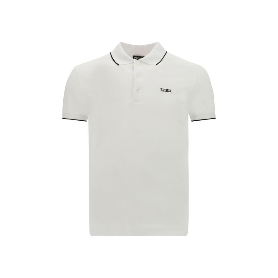 White Elastane Polo Shirt