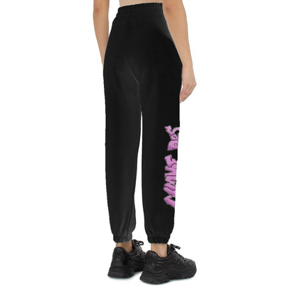 Black Cotton Women Sweatpants