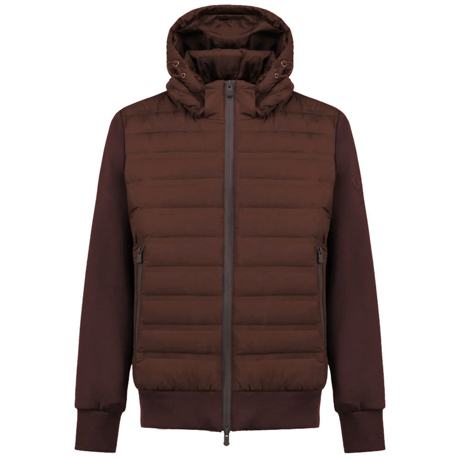 Brown Polyester Men Jacket