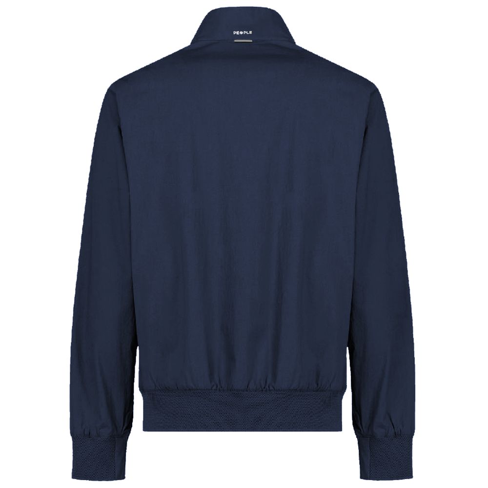 Blue Cotton Men's Bomber Jacket