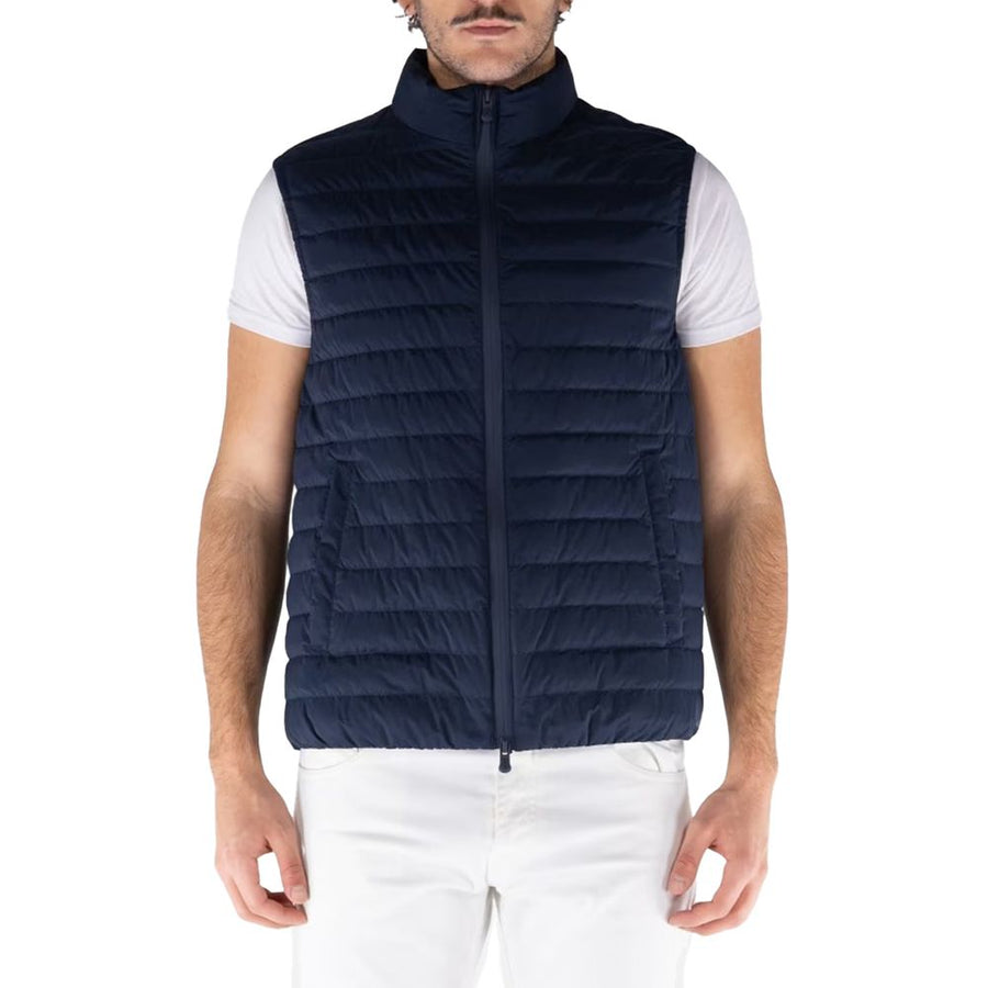 Blue Polyester Men's Vest